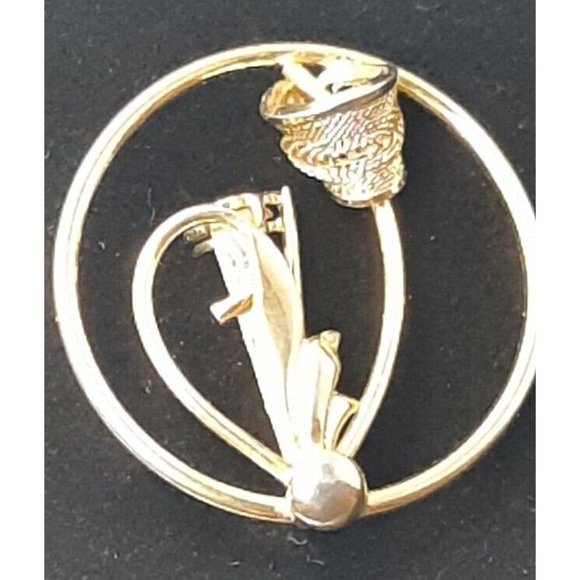 Vintage 1/20 12k Gold Filled Floral Brooch - Picture 2 of 6